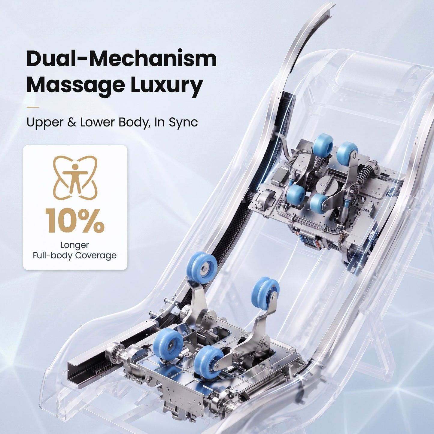 Prestige 4D Dual Mechanism Massage Chair - White