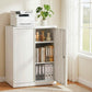 Artiss Steel Locker Cabinet Filing Mental Storage 3-Point Lock Adjustable Shelves White