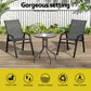 Pietro Stackable Lounge Chair Patio Furniture Grey 2-Piece Outdoor Dining Chairs - Grey