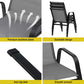 Pietro Stackable Lounge Chair Patio Furniture Grey 4-Piece Outdoor Dining Chairs - Grey