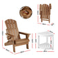 Adirondack Gardeon Outdoor Table and Chairs HDPE Folding Beach Chair Patio Furniture