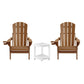 Adirondack Gardeon Outdoor Table and Chairs HDPE Folding Beach Chair Patio Furniture