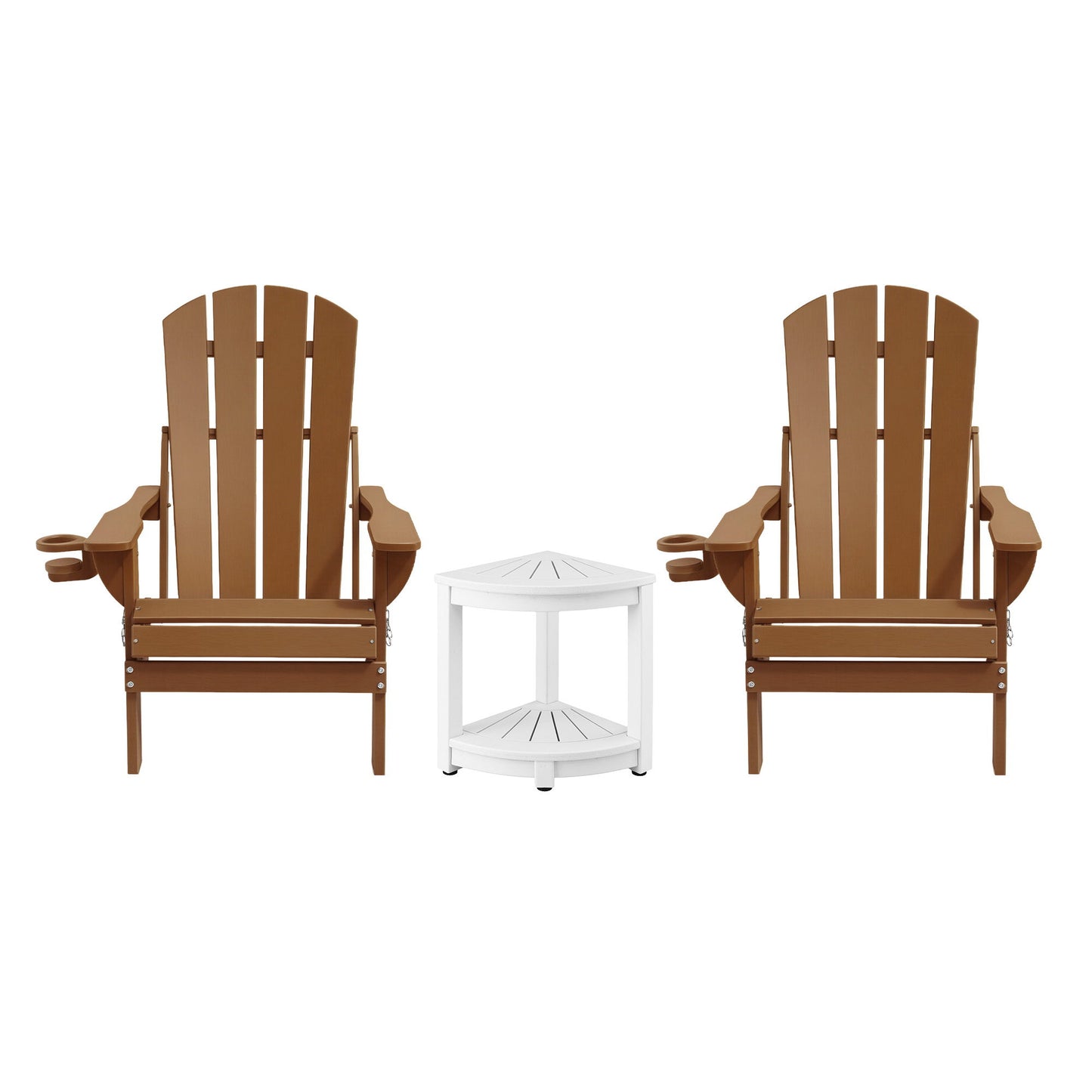 Adirondack Gardeon Outdoor Table and Chairs HDPE Folding Beach Chair Patio Furniture