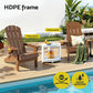 Adirondack Gardeon Outdoor Table and Chairs HDPE Folding Beach Chair Patio Furniture