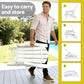 Adirondack Gardeon Outdoor Table and Chairs HDPE Folding Beach Chair Patio Furniture White