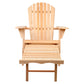 Keaton Set of 2 Adirondack Outdoor Sun Lounge Beach Chair Furniture Patio Garden - Wood