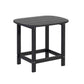 Clarice Outdoor Coffee Side Table HDPE Desk Patio Furniture Camping Garden - Black