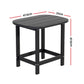 Clarice Outdoor Coffee Side Table HDPE Desk Patio Furniture Camping Garden - Black