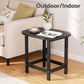 Clarice Outdoor Coffee Side Table HDPE Desk Patio Furniture Camping Garden - Black