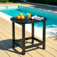 Clarice Outdoor Coffee Side Table HDPE Desk Patio Furniture Camping Garden - Black
