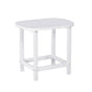 Clarice Outdoor Coffee Side Table HDPE Desk Patio Furniture Camping Garden - White
