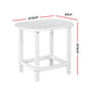 Clarice Outdoor Coffee Side Table HDPE Desk Patio Furniture Camping Garden - White