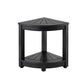 Io Outdoor Coffee Side Table HDPE Desk Corner Shower Stool Bench Seat with Storage Shelf Black