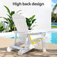Adirondack Gardeon Outdoor Chairs HDPE  Beach Chair Sun Lounge Patio Furniture Garden White