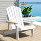 Adirondack Gardeon Outdoor Chairs HDPE  Beach Chair Sun Lounge Patio Furniture Garden White