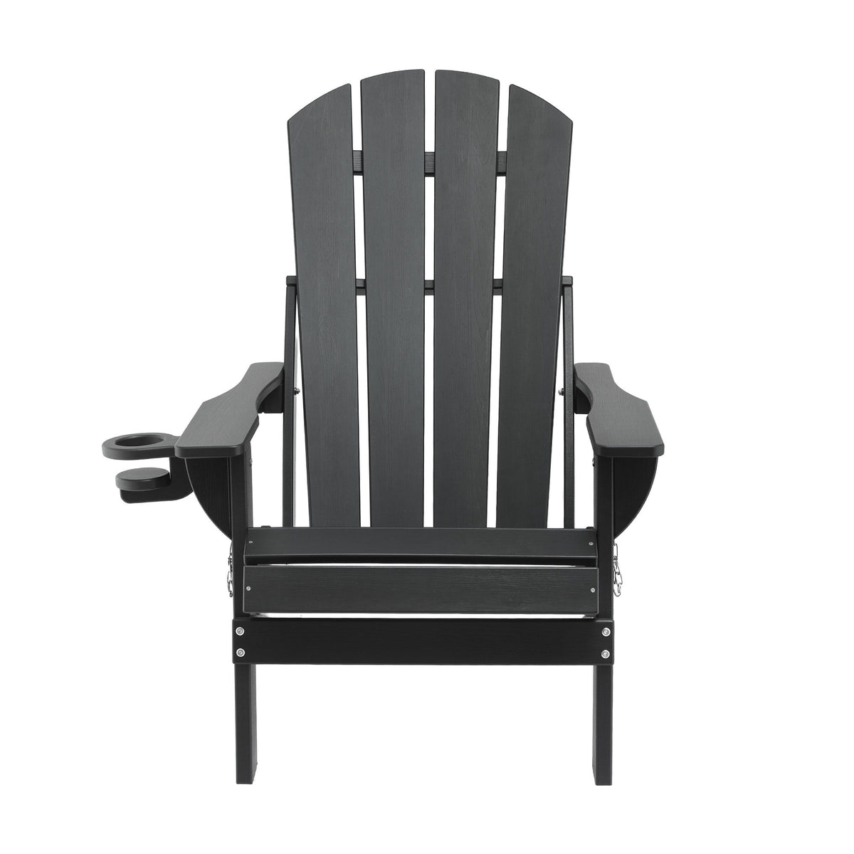 Outdoor Chairs Folding Adirondack Beach Chair HDPE Sun Lounge Patio Furniture Garden Black