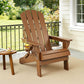 Adirondack Gardeon Outdoor Chairs Folding Beach Chair HDPE Sun Lounge Patio Furniture Garden Brown
