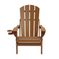 Adirondack Gardeon Outdoor Chairs Folding Beach Chair HDPE Sun Lounge Patio Furniture Garden Brown