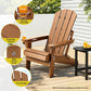 Adirondack Gardeon Outdoor Chairs Folding Beach Chair HDPE Sun Lounge Patio Furniture Garden Brown