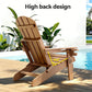 Adirondack Gardeon Outdoor Chairs Folding Beach Chair HDPE Sun Lounge Patio Furniture Garden Brown