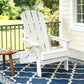 Adirondack Gardeon Outdoor Chairs Folding Beach Chair HDPE Sun Lounge Patio Furniture Garden White