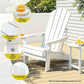 Adirondack Gardeon Outdoor Chairs Folding Beach Chair HDPE Sun Lounge Patio Furniture Garden White