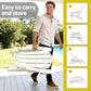 Adirondack Gardeon Outdoor Chairs Folding Beach Chair HDPE Sun Lounge Patio Furniture Garden White
