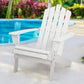 Hendon Adirondack Outdoor Beach Wooden Chairs Patio Chair - White