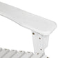 Set of 2 Adirondack Outdoor Table and Chair Wooden Beach Chair Patio Furniture White
