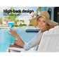 Set of 2 Adirondack Outdoor Table and Chair Wooden Beach Chair Patio Furniture White
