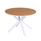 Sedilia Outdoor Dining Table 108CM Aluminum Frame WPC Top Desk Patio Furniture - Wood & White