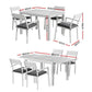 Mirel 4-Seater Outdoor Dining Set 5 Piece Aluminum Extendable Table Setting White 5-Piece - White