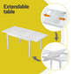 Mirel 4-Seater Outdoor Dining Set 5 Piece Aluminum Extendable Table Setting White 5-Piece - White