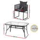 Iverson 4-Seater Outdoor Dining Set Table and Chairs Patio Furniture Garden Bistro Set 5-Piece - Black
