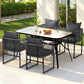 Iverson 4-Seater Outdoor Dining Set Table and Chairs Patio Furniture Garden Bistro Set 5-Piece - Black