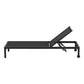 Romy Sun Lounge Outdoor Lounger Aluminium Folding Beach Chair Wheels - Black