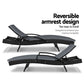 Ashby Set of 2 Outdoor Sun Lounge Wicker with Armrest Chair and Cushion - Black