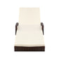 Ashby Outdoor Sun Lounge Wicker with Armrest Chair and Cushion - Brown