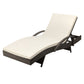 Ashby Outdoor Sun Lounge Wicker with Armrest Chair and Cushion - Grey