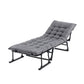 Cato 3-in-1 Sun Lounger Folding Camping Chair Adjustable Recliner Patio Furniture for Office Nap - Black