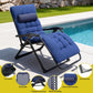 Corey Folding Lounger Camping Zero Gravity Chair Outdoor Furniture - XL Blue