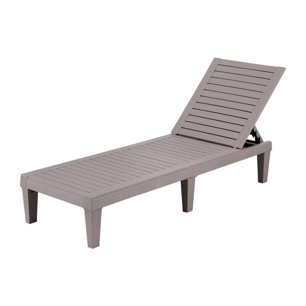 Jorah Sun Lounge Adjustable Recliner Patio Outdoor Furniture Lightweight - Brown