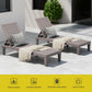 Jorah Sun Lounge Adjustable Recliner Patio Outdoor Furniture Lightweight - Brown