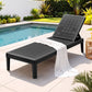 Beckett Sun Lounge Adjustable Lounger Patio Outdoor Furniture Lightweight - Black
