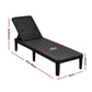 Beckett Sun Lounge Adjustable Lounger Patio Outdoor Furniture Lightweight - Black