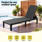 Beckett Sun Lounge Adjustable Lounger Patio Outdoor Furniture Lightweight - Black