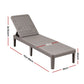 Beckett Sun Lounge Adjustable Lounger Patio Outdoor Furniture Lightweight - Brown
