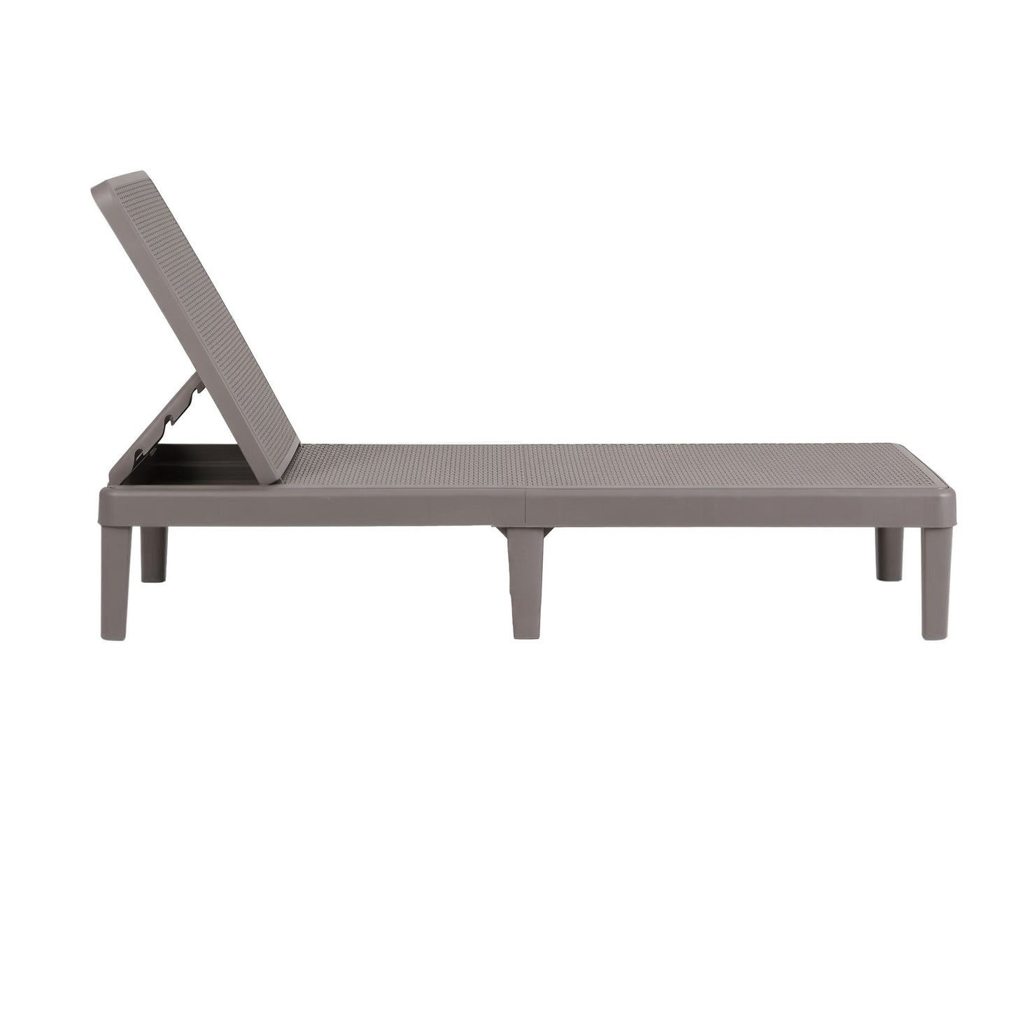 Beckett Sun Lounge Adjustable Lounger Patio Outdoor Furniture Lightweight - Brown