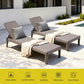 Beckett Sun Lounge Adjustable Lounger Patio Outdoor Furniture Lightweight - Brown