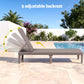 Beckett Sun Lounge Adjustable Lounger Patio Outdoor Furniture Lightweight - Brown